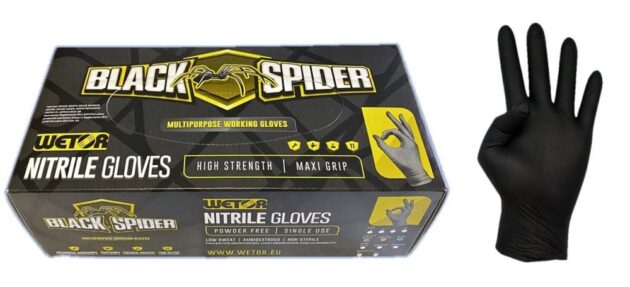 BLACK SPIDER -NITRILE GLOVE DIAMOND BLACK